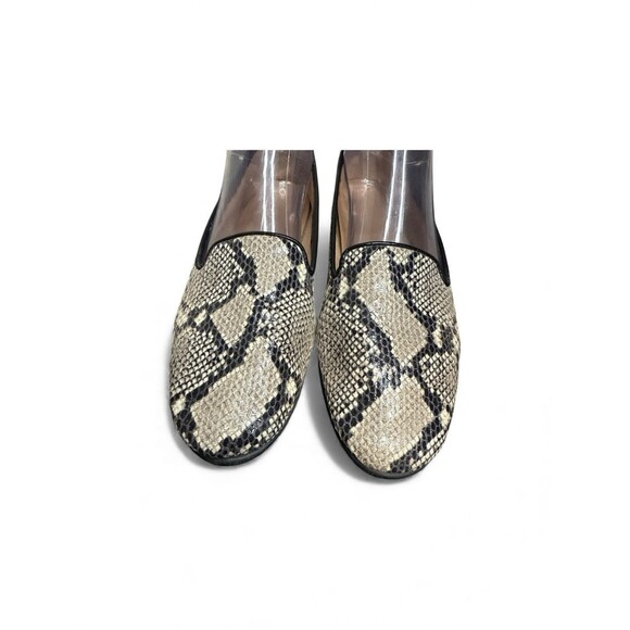 Aerosoles Loafers Women's Betunia Black Gray Slip On Shoe Leather Snakeskin 8W - Picture 5 of 9